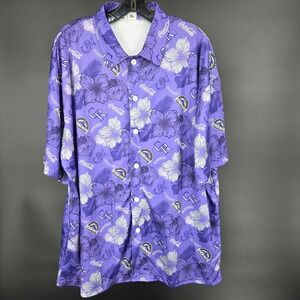 Colorado Rockies MLB Coca-Cola Purple Floral Button Up Hawaiian Shirt XL